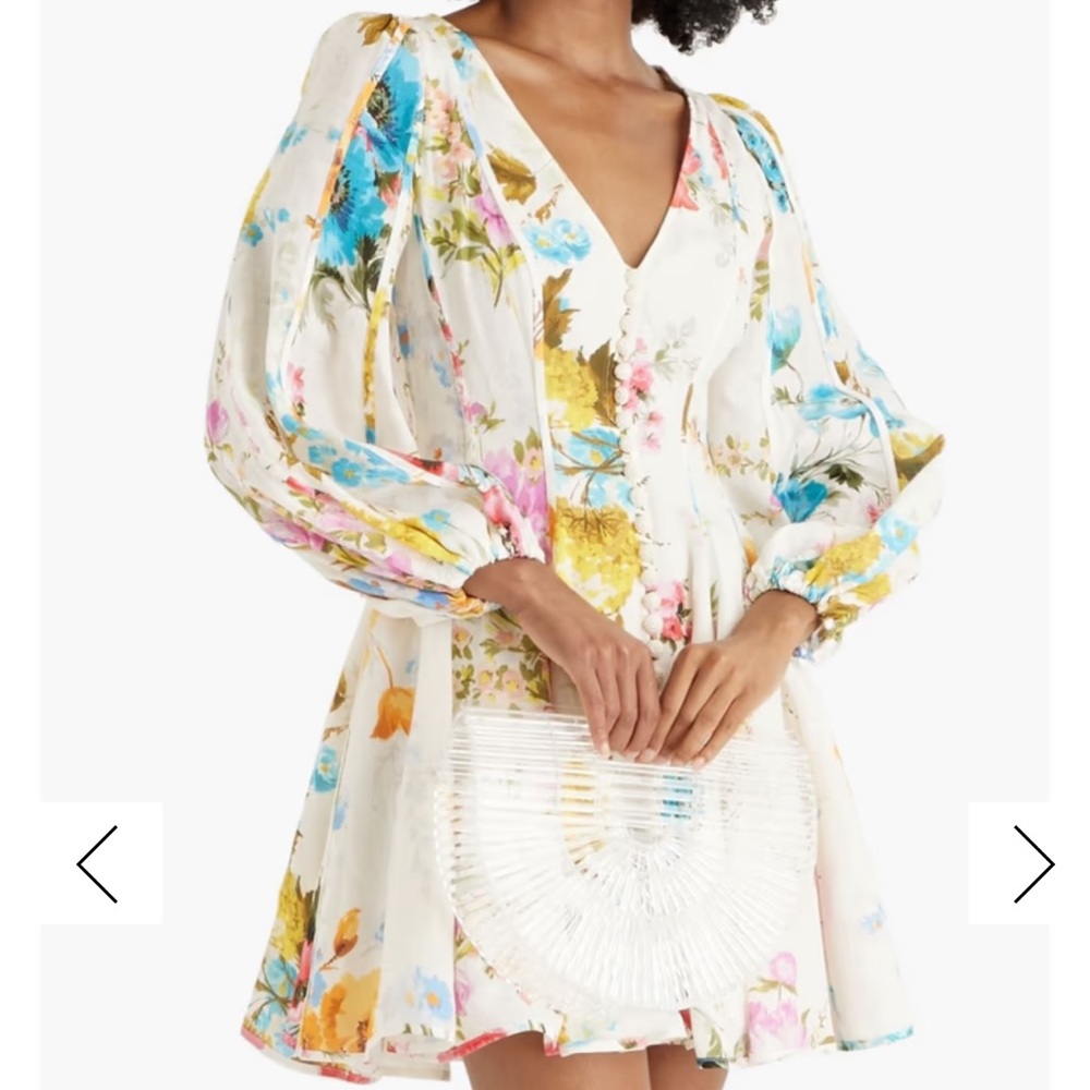 Zimmermann Floral Linen Dress
